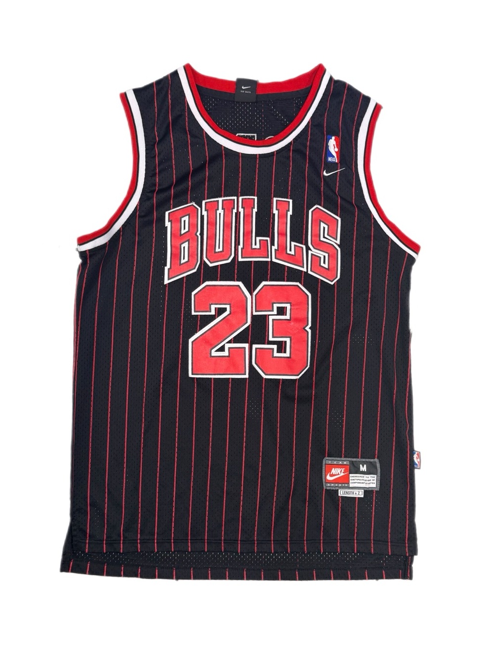 Vintage Nike Michael Jordan #23 Chicago Bulls Pinstripe Jersey
